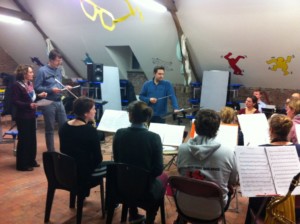 Eerste repetitie Engelenburcht met vertellers