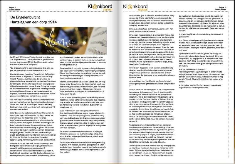 Vlamo Klankbord Vlaams Brabant - februari 2016 - Interview Engelenburcht
