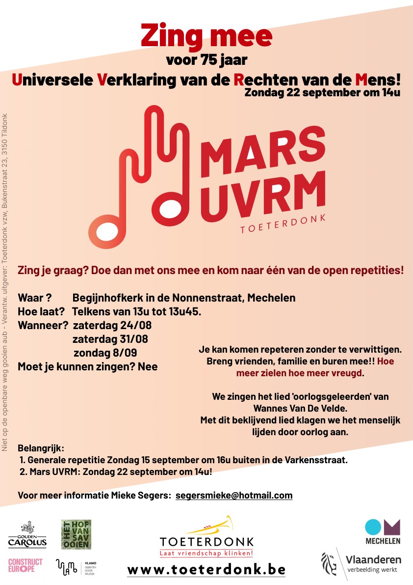 Zing mee met Mars UVRM